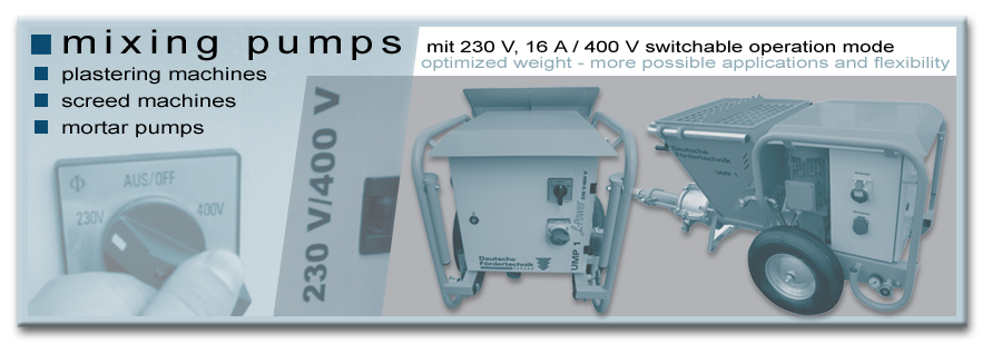 mixing pumps switchable 230V-400V
